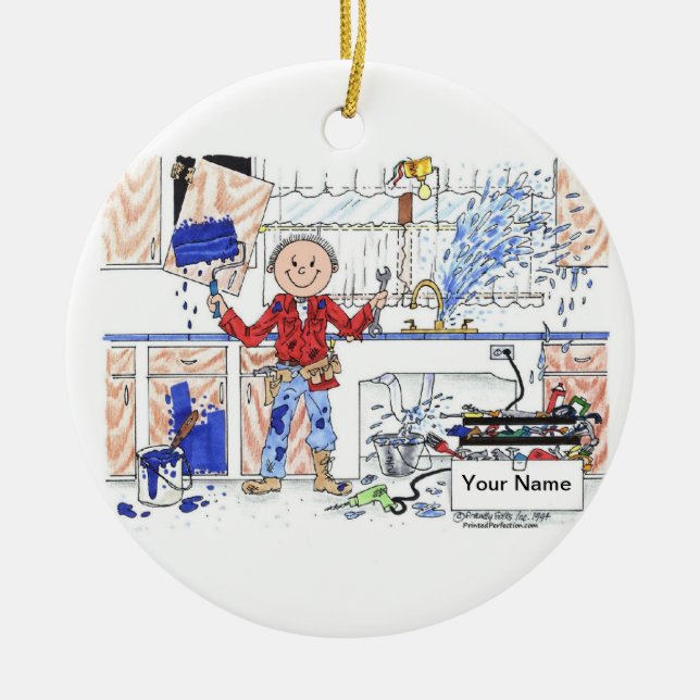 Mr. Fix It Ceramic Ornament (Front)