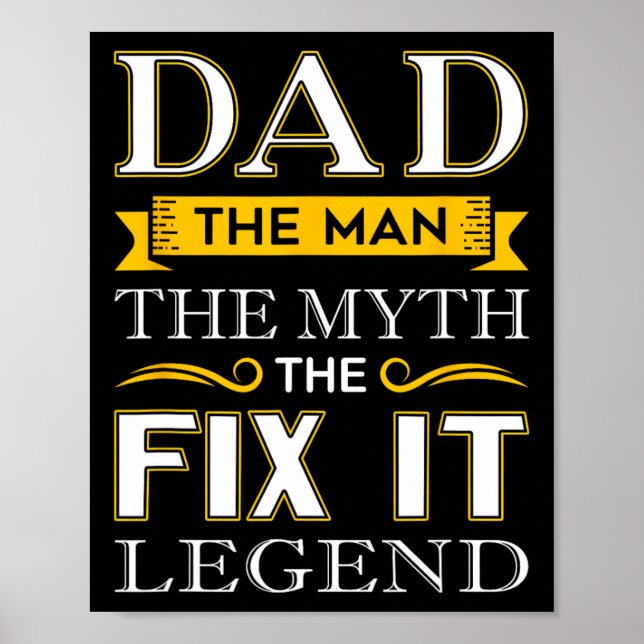Mr Fix It Dad Gifts Fathers Day Handy Man  Poster (Front)