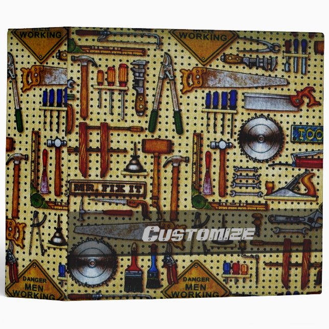 Mr. Fix It Handyman Tools 3 Ring Binder (Front/Spine)