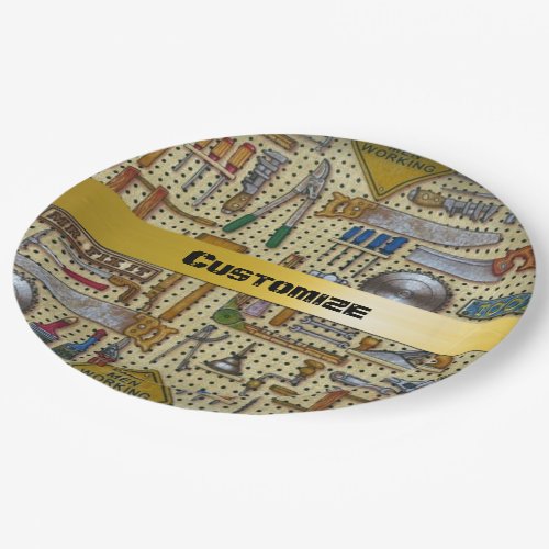 Mr Fix It Handyman Tools Paper Plates