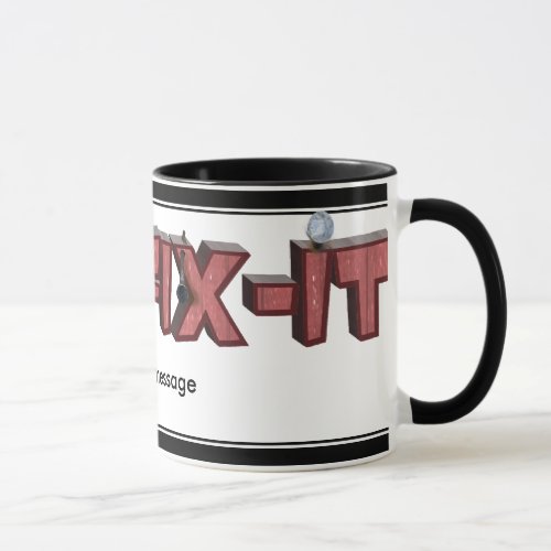 Mr Fix_It Wooden Text Design With Nails Mug