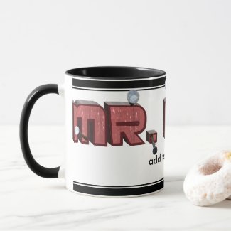 Mr. Fix-It Wooden Text Design (With Nails) Mug