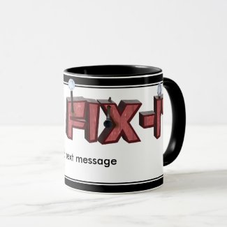 Mr. Fix-It Wooden Text Design (With Nails) Mug