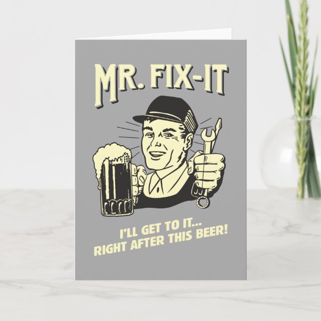 Mr. Fixit: After this Beer Card (Front)