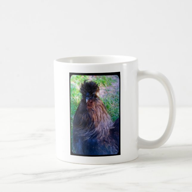 Mr. Fluffy the Silkie Rooster Coffee Mug (Right)