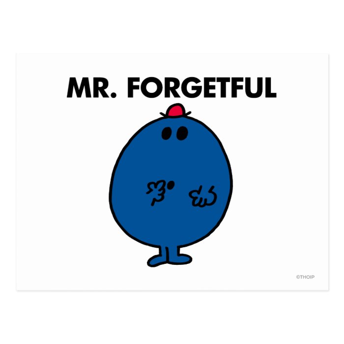 Mr Forgetful Classic Postcard
