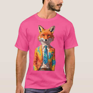 Mr Fox In A Tie Dye Suit T-Shirt
