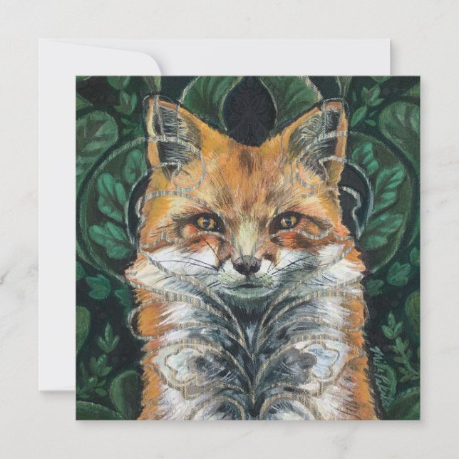 Mr. Fox Painting Note Card (Front)