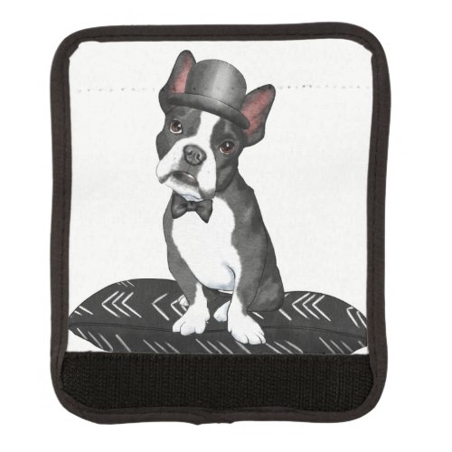 Mr Frenchie Dog  Luggage Handle Wrap
