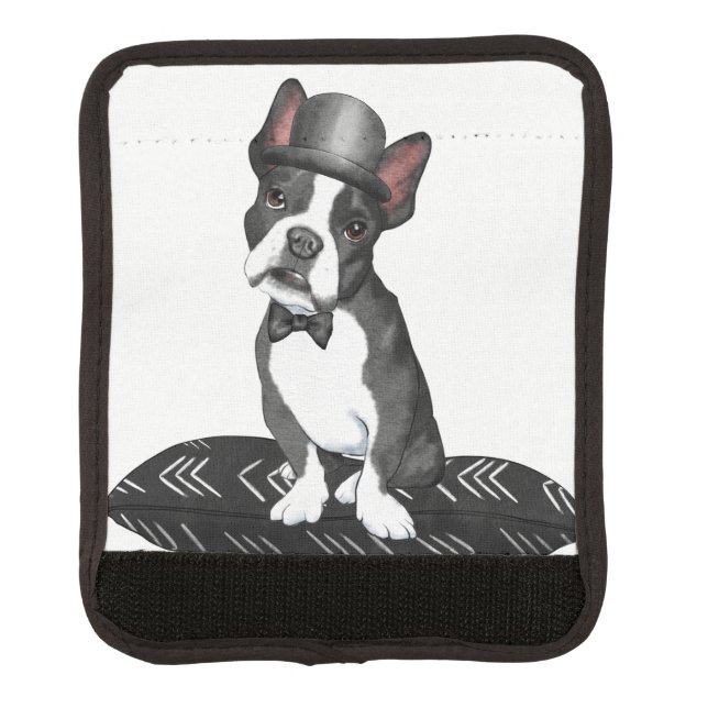Mr. Frenchie Dog  Luggage Handle Wrap (Front)