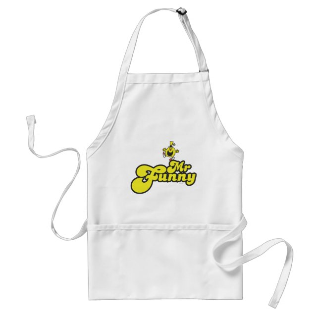 Mr. Funny Dancing On His Name Adult Apron (Front)