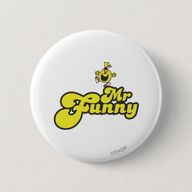 Mr. Funny Dancing On His Name Button (Front)