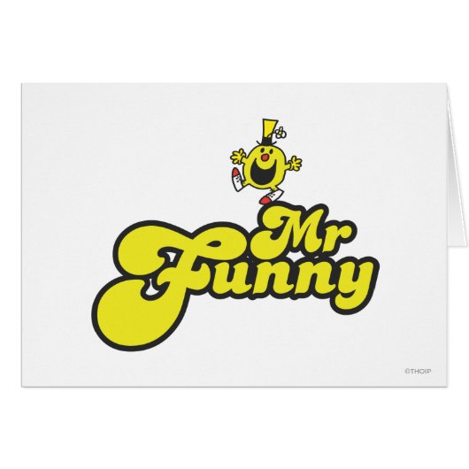 Mr. Funny Dancing On His Name Cards (Front Horizontal)