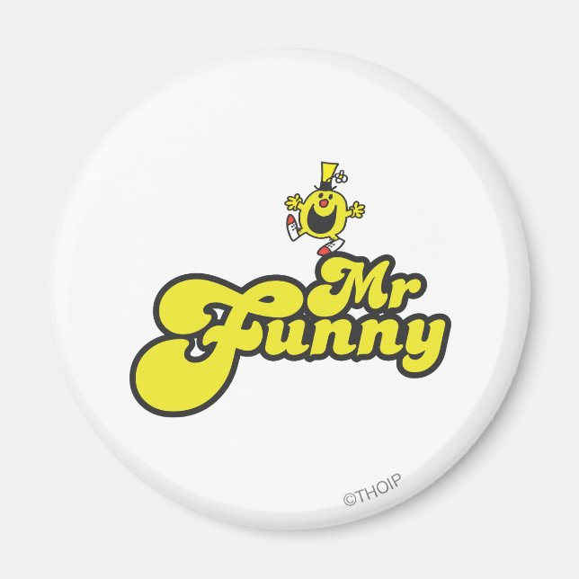 Mr. Funny Dancing On His Name Magnet (Front)