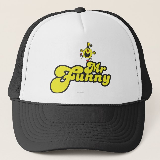 Mr. Funny Dancing On His Name Trucker Hat (Front)