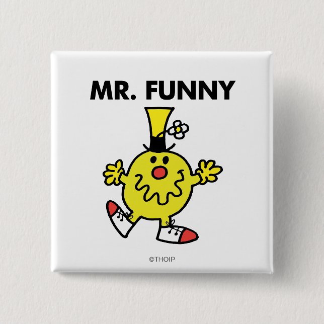 Mr. Funny | Funny Face Pinback Button (Front)