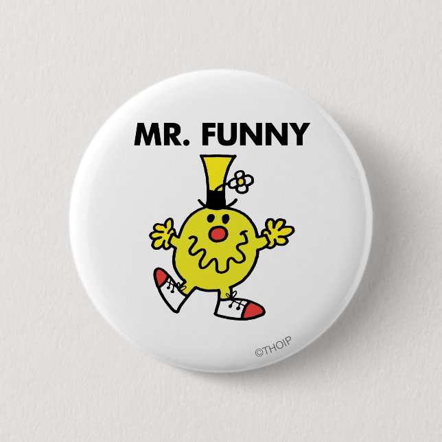 Mr. Funny | Funny Face Pinback Button (Front)