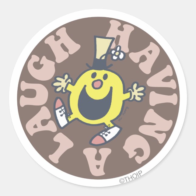 Mr. Funny Having A Laugh Classic Round Sticker (Front)