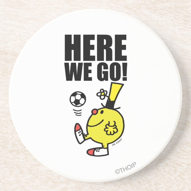 Mr. Funny Juggling A Soccer Ball Coaster (Front)