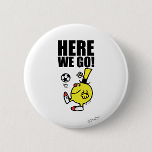 Mr. Funny Juggling A Soccer Ball Pinback Button