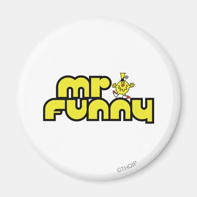 Mr. Funny | Yellow Lettering Magnet (Front)