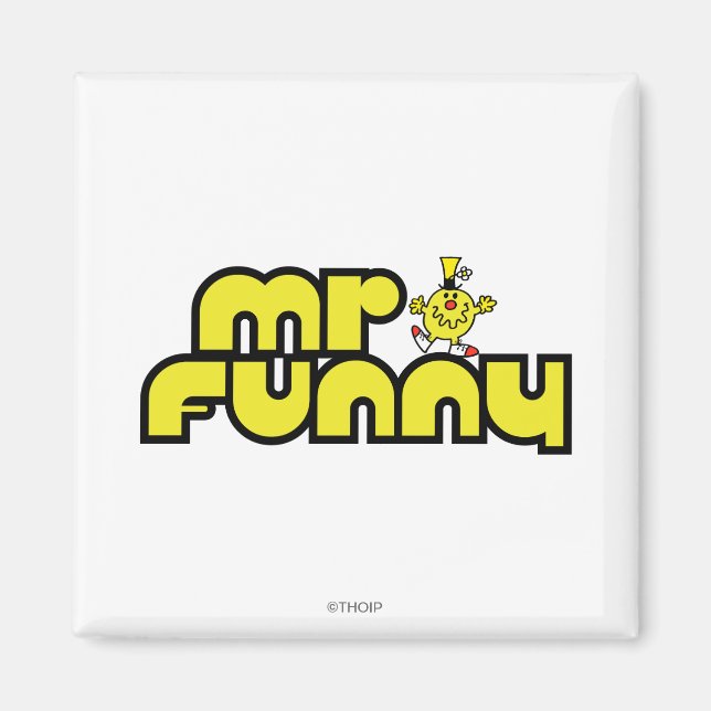 Mr. Funny | Yellow Lettering Magnet (Front)