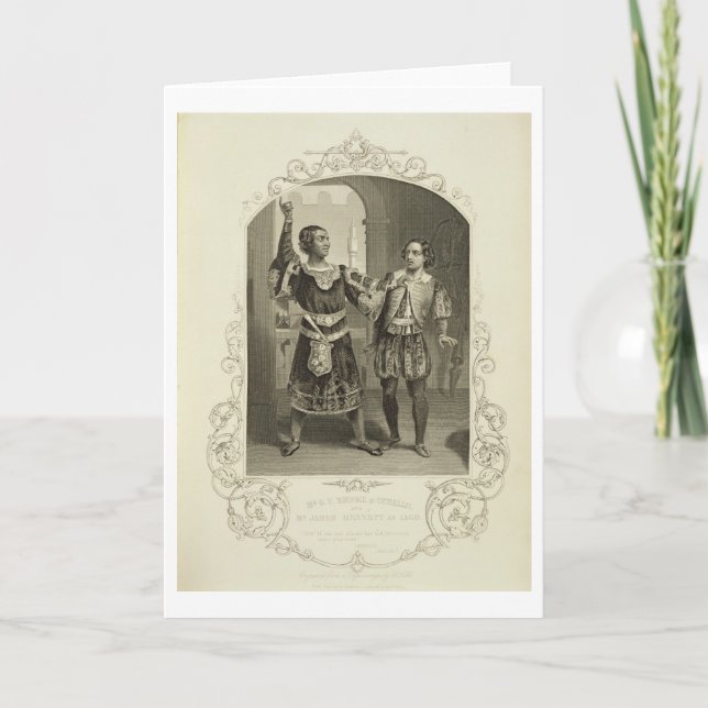 Mr G. V. Brooke as Othello and James Bennett as Ia Card (Front)