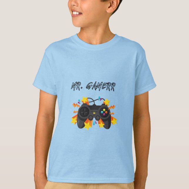 Mr. Gamer: The Ultimate Gaming Enthusiast Sticker T-Shirt (Front)