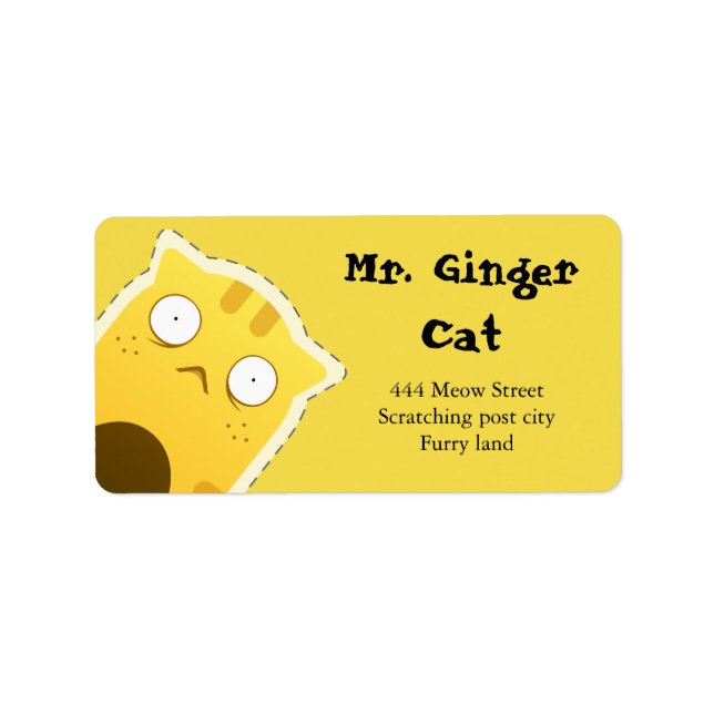 Mr. Ginger Cat address labels (Front)