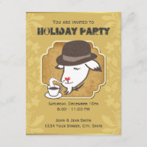 Mr. Goat & Coffee Holiday Party Custom Invitation