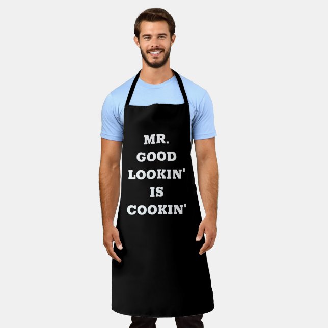 Mr good lookin' is cookin' apron (Worn)