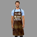 Mr Good Lookin is Cookin Funny BBQ Rustic Chef Apron