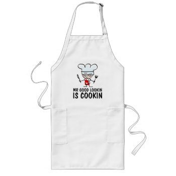 Mr Good Looking Is Cooking Apron For Men by cookinggifts at Zazzle