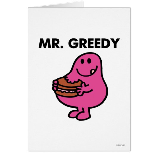 Mr. Greedy Eating Cake Cards (Front)