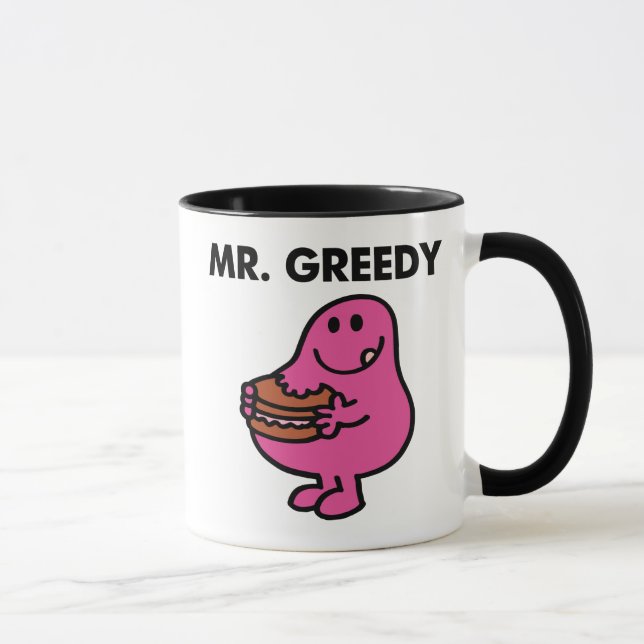 Mr. Greedy Eating Cake Mug (Right)