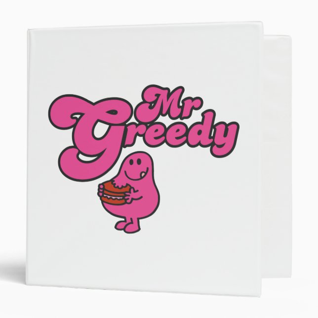 Mr. Greedy Enjoying Dessert Binder (Front/Inside)
