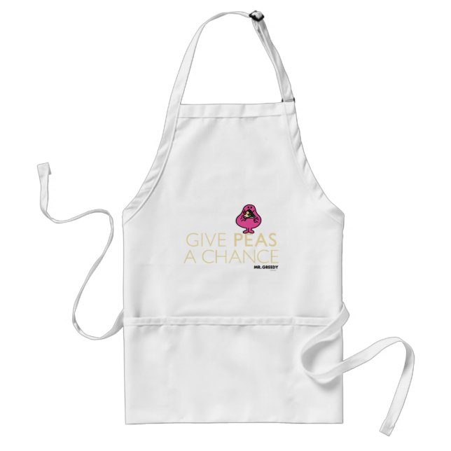 Mr. Greedy | Give Peas A Chance Adult Apron (Front)