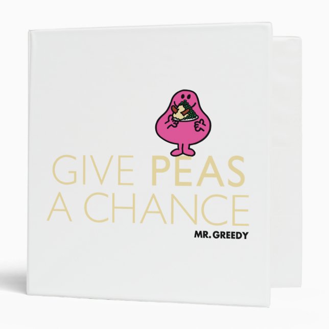 Mr. Greedy | Give Peas A Chance Binder (Front/Inside)