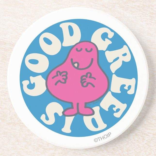 Mr. Greedy | Greed Is Good Drink Coaster (Front)