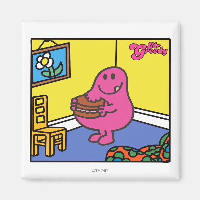 Mr. Greedy | Living Room Eating Magnet (Front)