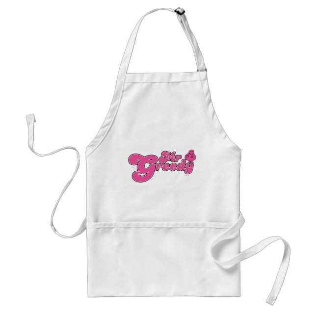 Mr. Greedy Standing Around Adult Apron (Front)