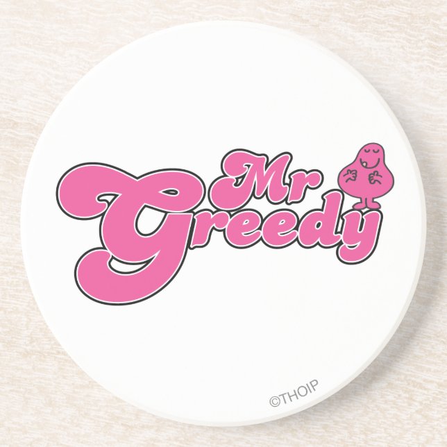 Mr. Greedy Standing Around Drink Coaster (Front)