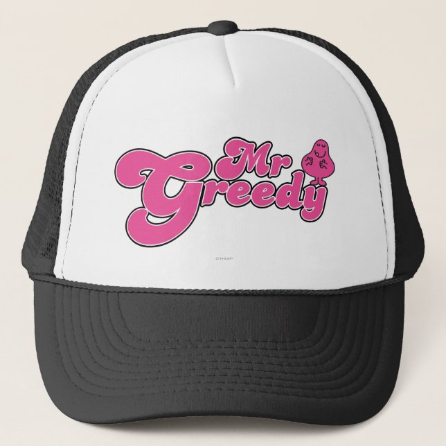 Mr. Greedy Standing Around Trucker Hat (Front)