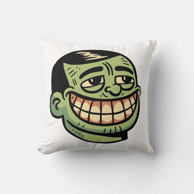 Mr Green Throw Pillow (Front)