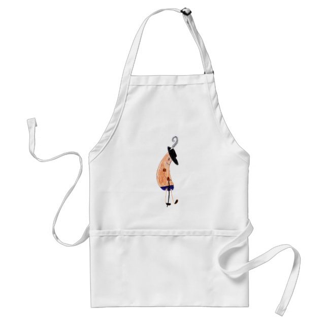 mr,grillwurst makes a bbq adult apron (Front)