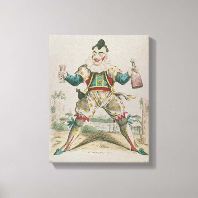 Mr. Grimaldi as Clown Canvas Print (Front)