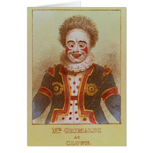 Mr Grimaldi as Clown Cards (Front)