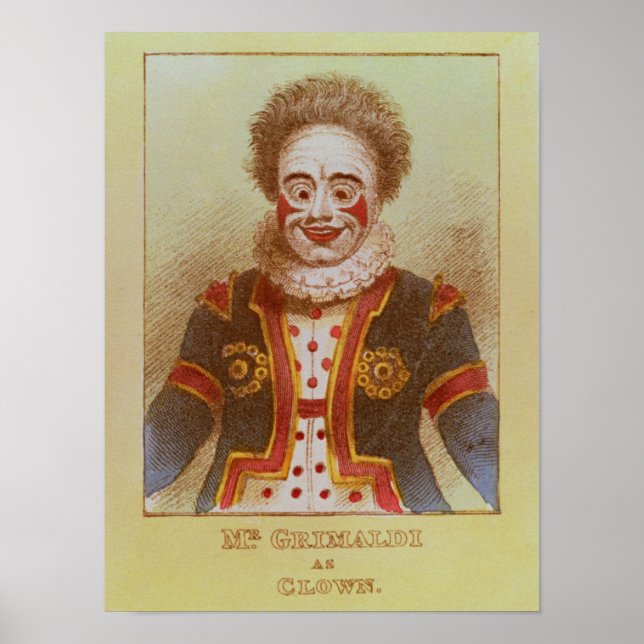 Mr Grimaldi as Clown Poster (Front)