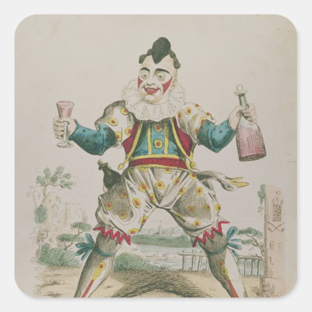 Mr. Grimaldi as Clown Square Sticker (Front)