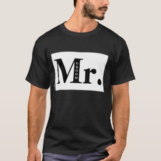 Mr. Groom High Contrast Black and White Minimalist T-Shirt